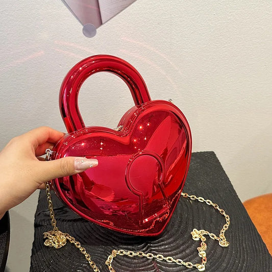 Acrylic Heart Clutch - Novelty Crossbody Bag | Whimsical Spring 2026 Trend
