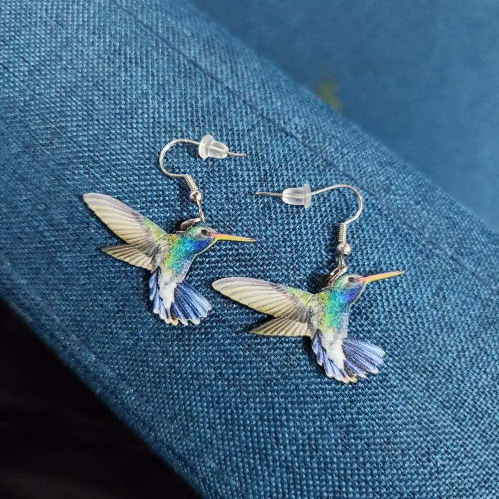 Acrylic Hummingbird Drop Earrings for Women