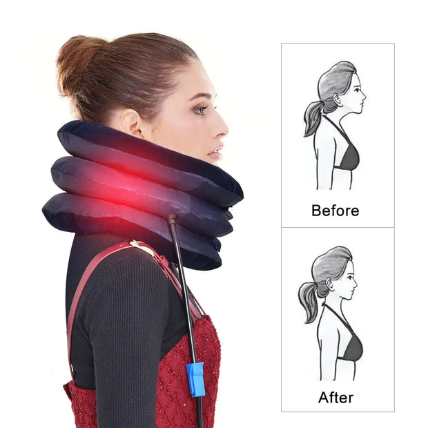 3-Layer Inflatable Neck Massager & Corrector Collar