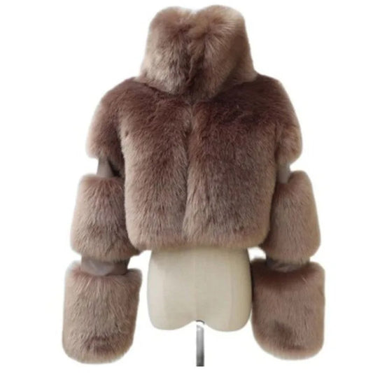 Autumn Winter Women’s Short Faux Fur Coat