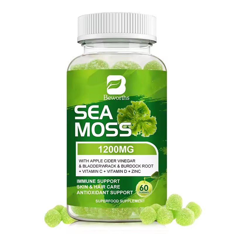 BEWORTHS Natural Irish Sea Moss Gummies – Immune & Gut Health Support