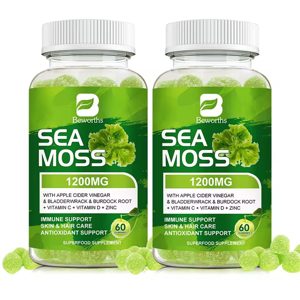 BEWORTHS Natural Irish Sea Moss Gummies – Immune & Gut Health Support