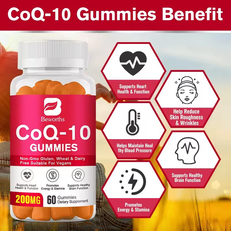 BEWORTHS CoQ10 Gummies – Heart, Brain & Skin Health Support