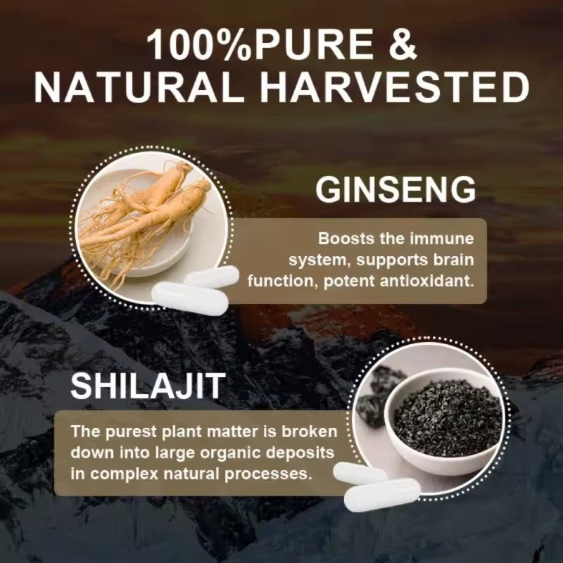 Shilajit Original Capsules – High-Purity Mineral Supplement for Energy, Focus & Stress Relief