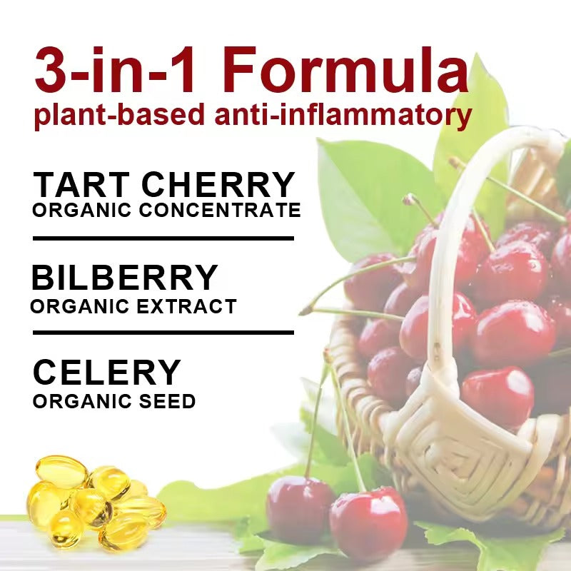 BEWORTHS Tart Cherry Extract Capsules with Celery Seed – Uric Acid Cleanse & Joint Support