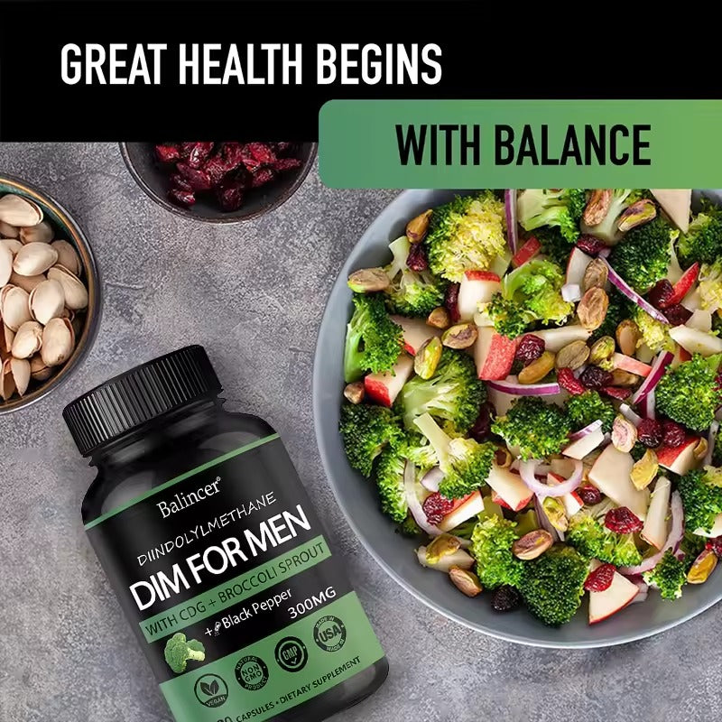 Premium Hormone Support Formula for Men – Detox & Enzyme Inhibition with Black Pepper Extract