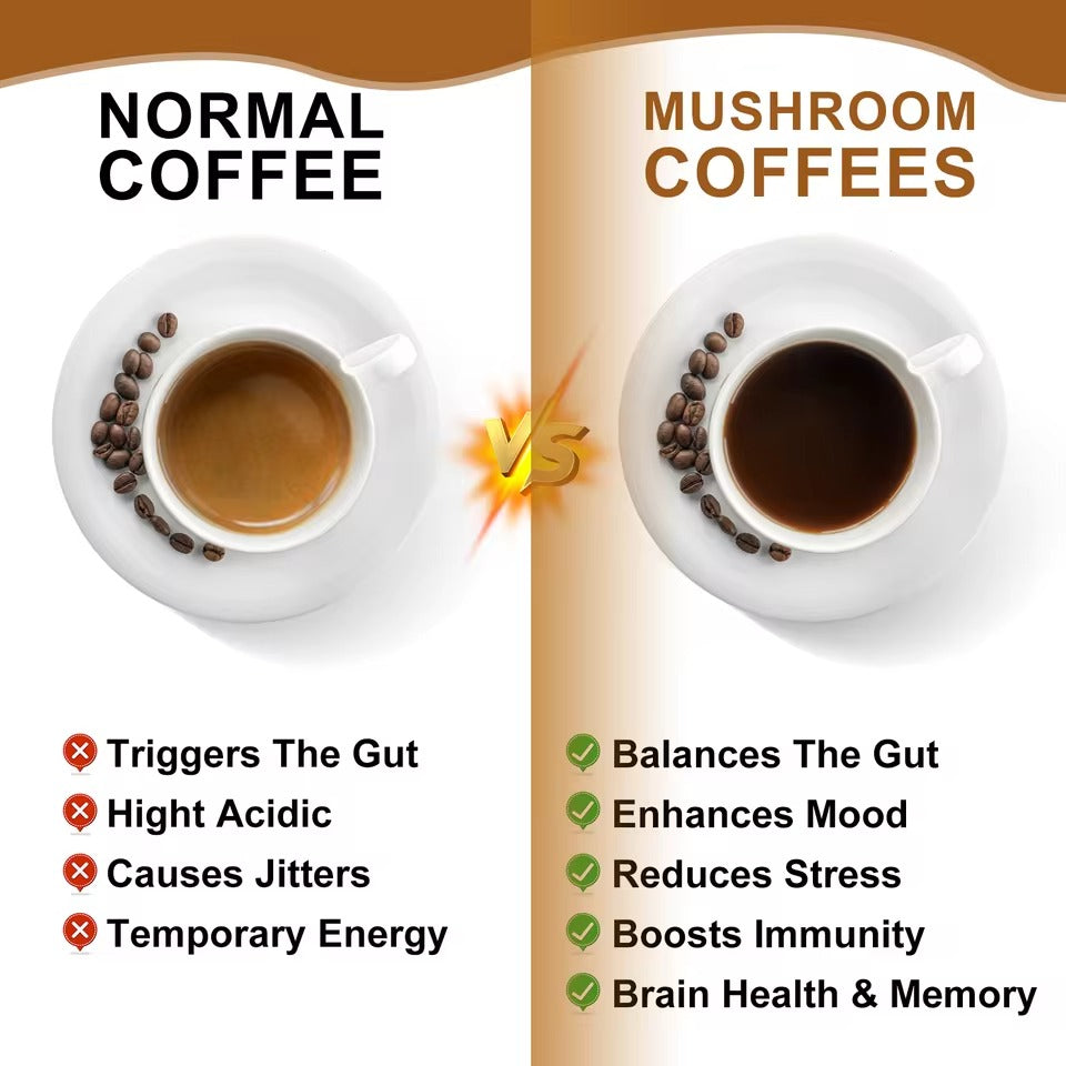 BWEORTHS Mushroom Coffee – Immunity, Focus & Memory Support