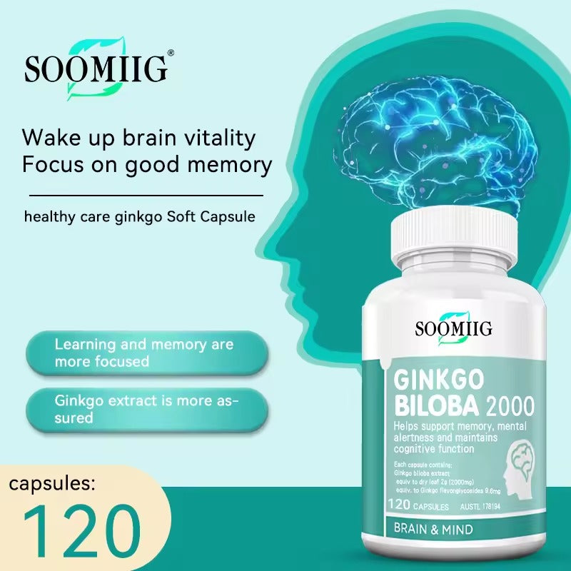 Ginkgo Biloba Brain Supplement – Memory, Focus, and Cognitive Function Support