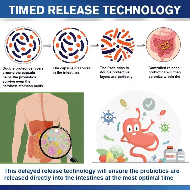 BEWORTHS High-Absorption Probiotic Capsules – Digestive Health & Bloating Relief