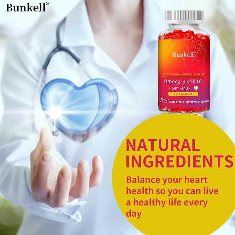 Antarctic Krill Oil 350mg – Premium Omega-3 for Heart Health & Antioxidant Support