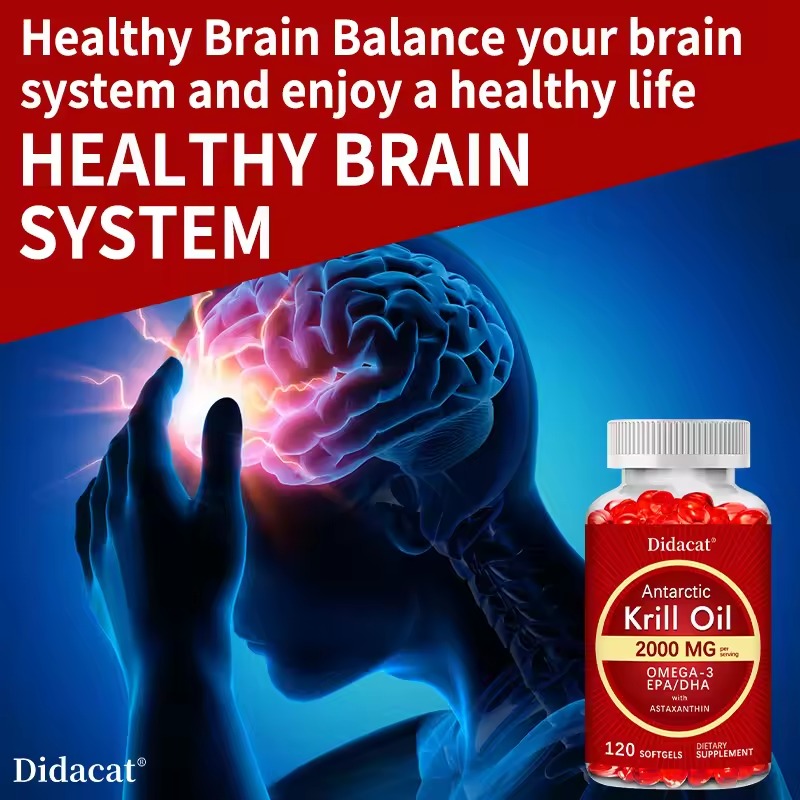 Antarctic Krill Oil 2000mg – Premium Omega-3 for Heart, Brain & Bone Health