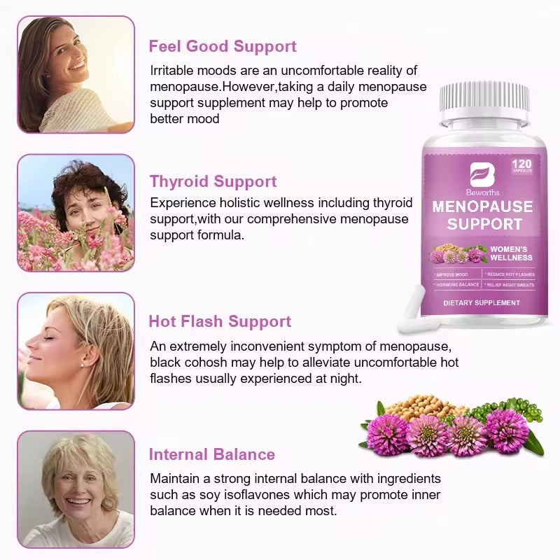 BEWORTHS Red Clover & Soybean Extract – Menopausal Support for Hormonal Balance