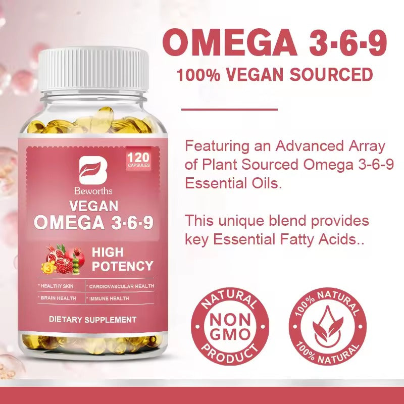BEWORTHS Omega 3-6-9 Capsules – Essential Fatty Acids for Heart, Brain, Skin & Immune Health