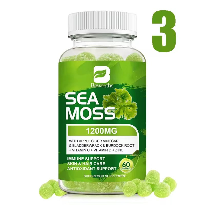 BEWORTHS Natural Irish Sea Moss Gummies – Immune & Gut Health Support