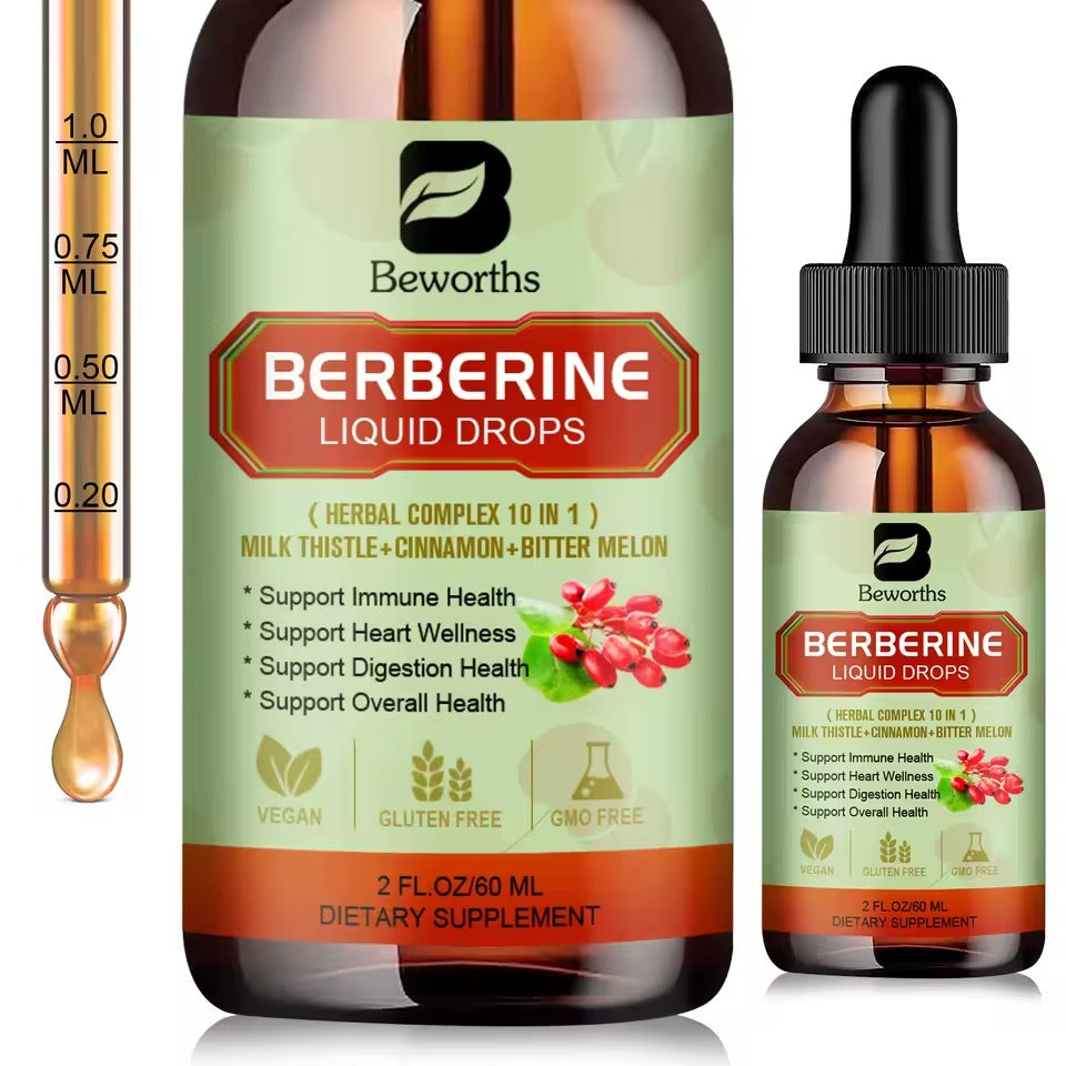 BEWORTHS Berberine Drops – Natural Support for Immunity, Digestion & Heart Health