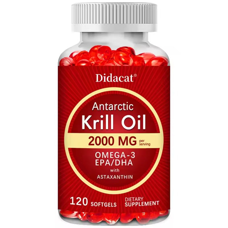 Antarctic Krill Oil 2000mg – Premium Omega-3 for Heart, Brain & Bone Health