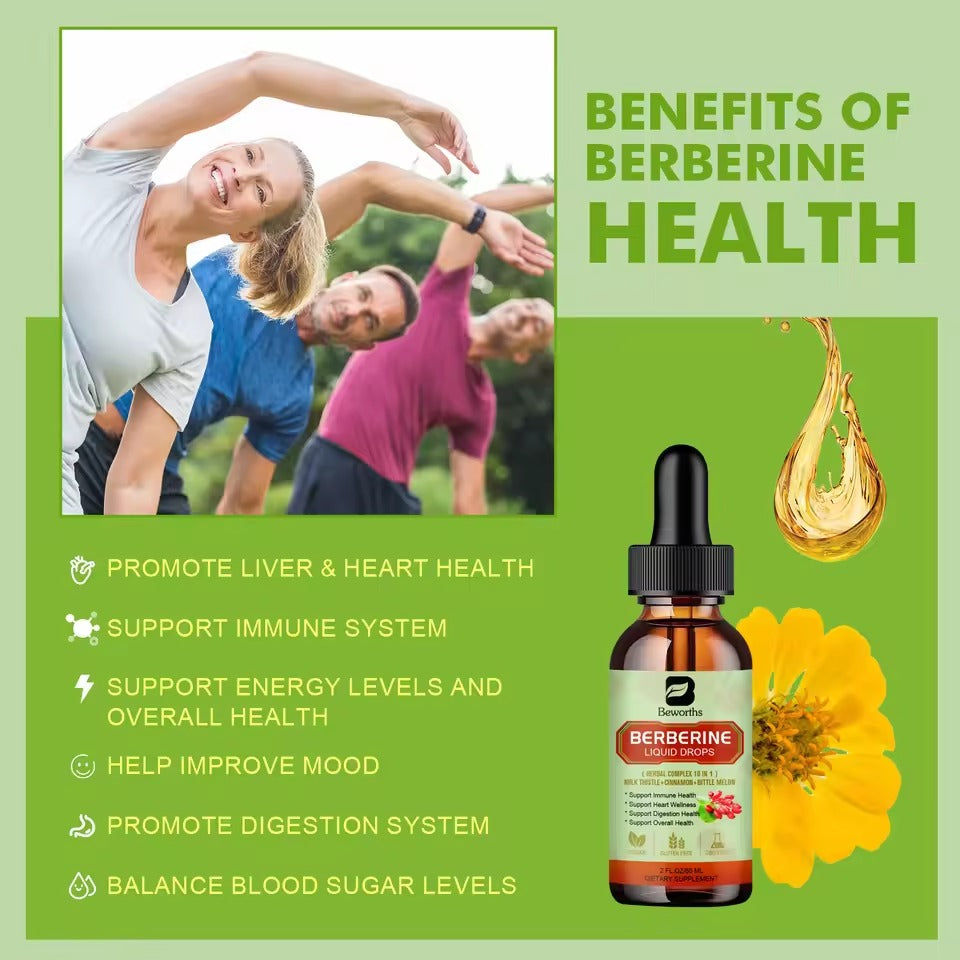 BEWORTHS Berberine Drops – Immune, Digestive & Heart Health Suppo