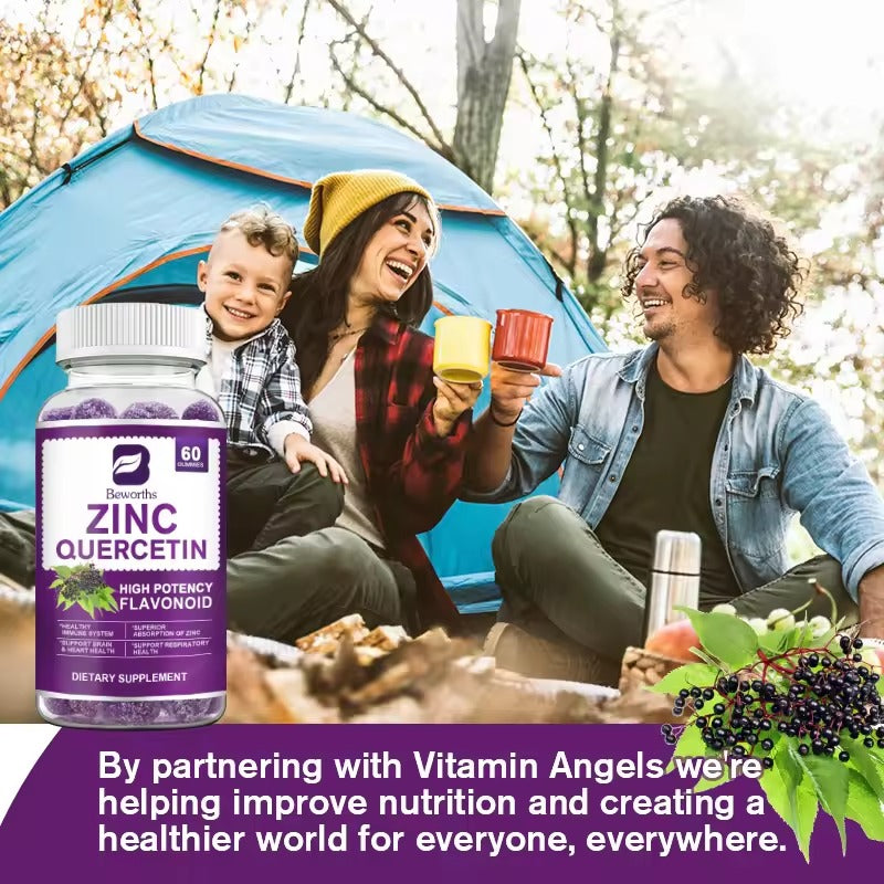 BEWORTHS Elderberry Extract Quercetin Gummies – Immune, Brain & Heart Health Support