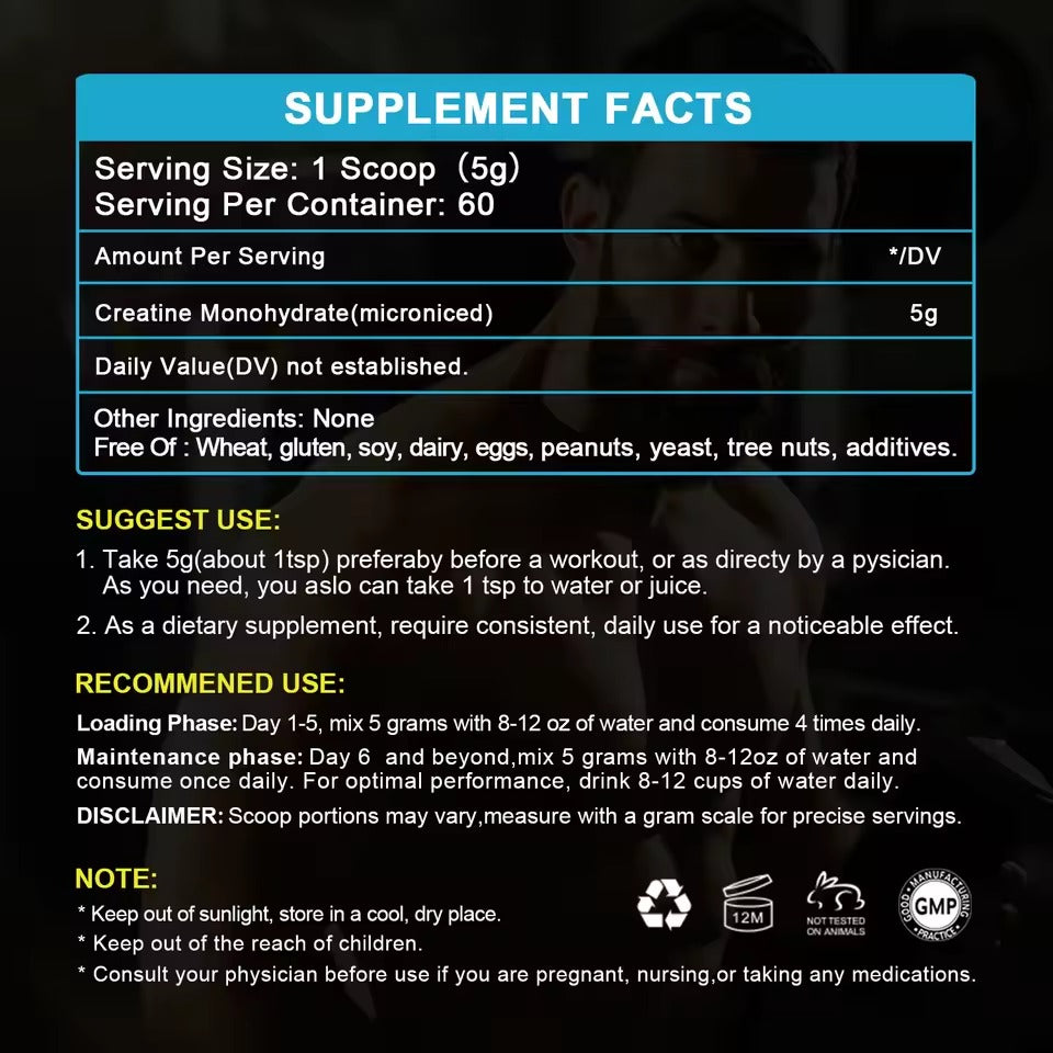BEWORTHS 300g Creatine Monohydrate – Muscle Building & Endurance Support
