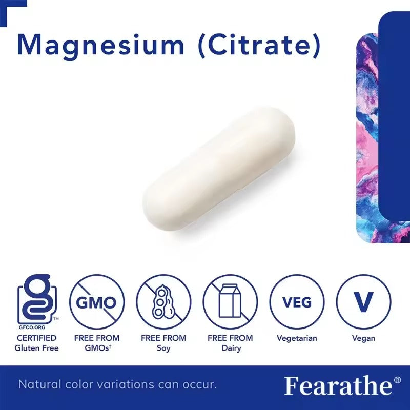 Magnesium Citrate Capsules – Supports Muscle, Bone, Heart, Metabolism & Nerve Function