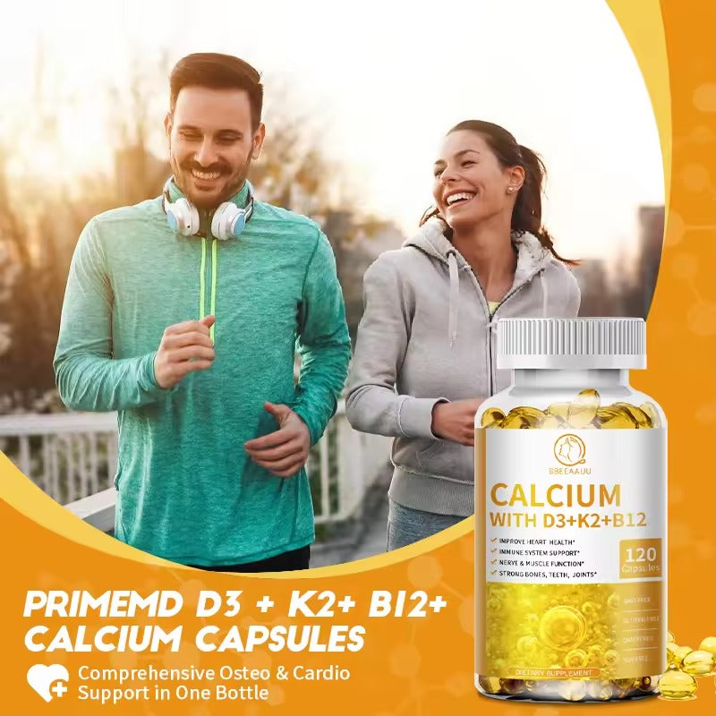 BBEEAAUU Calcium Supplement with Vitamin K2 & D3 – Strong Bones, Joint Mobility & Bone Density Support