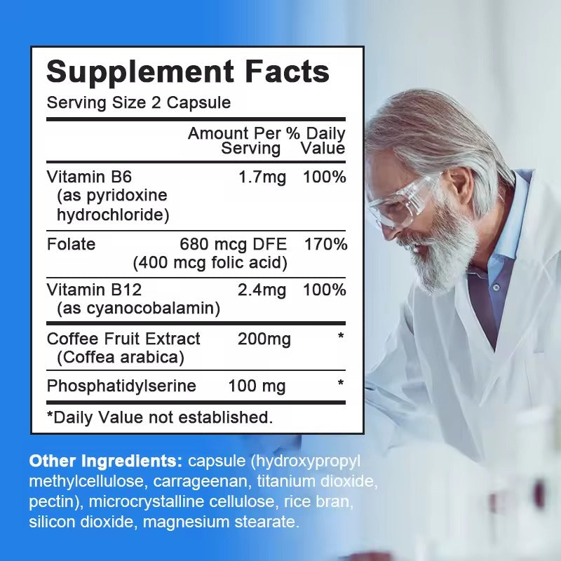 BBEEAAUU Phosphatidylserine 100mg Capsules – Memory, Focus & Brain Health Support