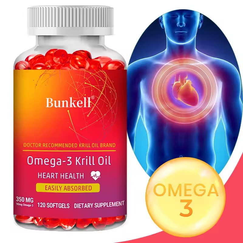 Antarctic Krill Oil 350mg – Premium Omega-3 for Heart Health & Antioxidant Support