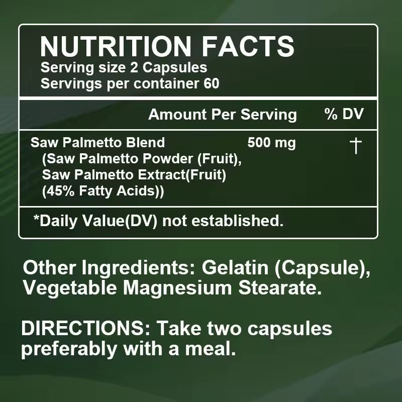 BEWORTHS Saw Palmetto Capsules – Prostate, Urinary & Hair Health Support