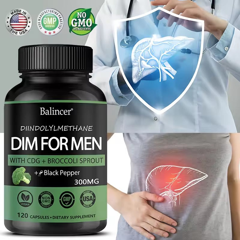 Premium Hormone Support Formula for Men – Detox & Enzyme Inhibition with Black Pepper Extract