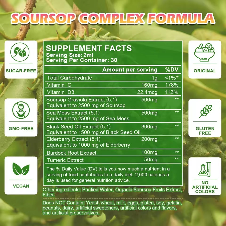 BEWORTHS Soursop Graviola Extract Drops – Immunity, Kidney Health & Detox Support