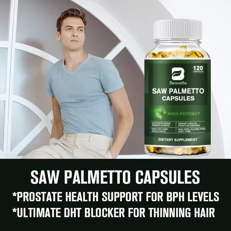 BEWORTHS Saw Palmetto Capsules – Prostate, Urinary & Hair Health Support