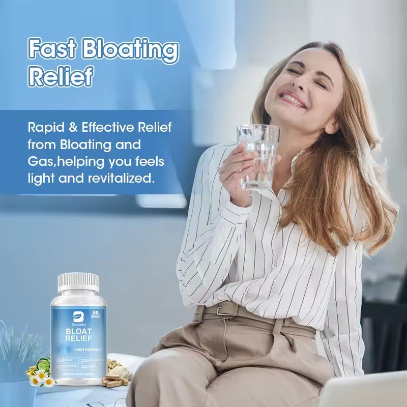 BEWORTHS Bloat Relief Capsules – Fast-Acting Digestive Support