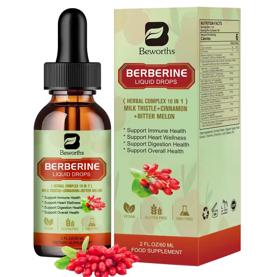 BEWORTHS Berberine Drops – Immune, Digestive & Heart Health Suppo