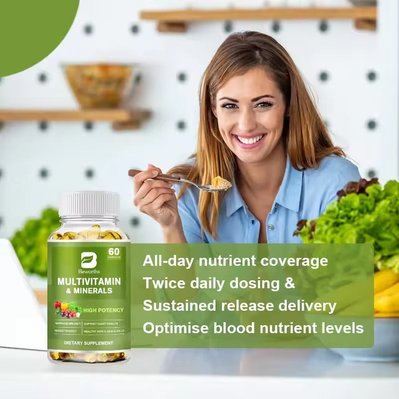 BEWORTHS 60PCS Vitamin & Mineral Capsules – Immune & Comprehensive Health Support