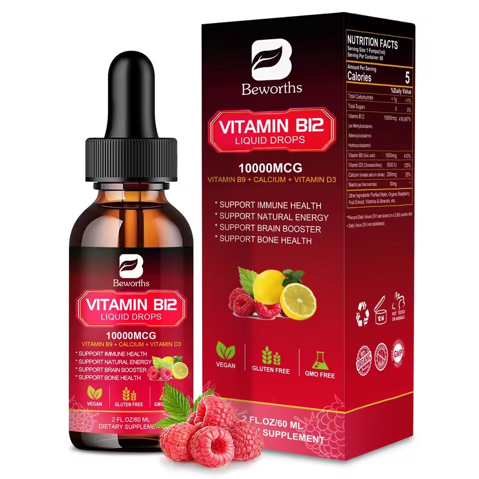BEWORTHS Vitamin B12 Drops – Energy, Immune & Cardiovascular Support