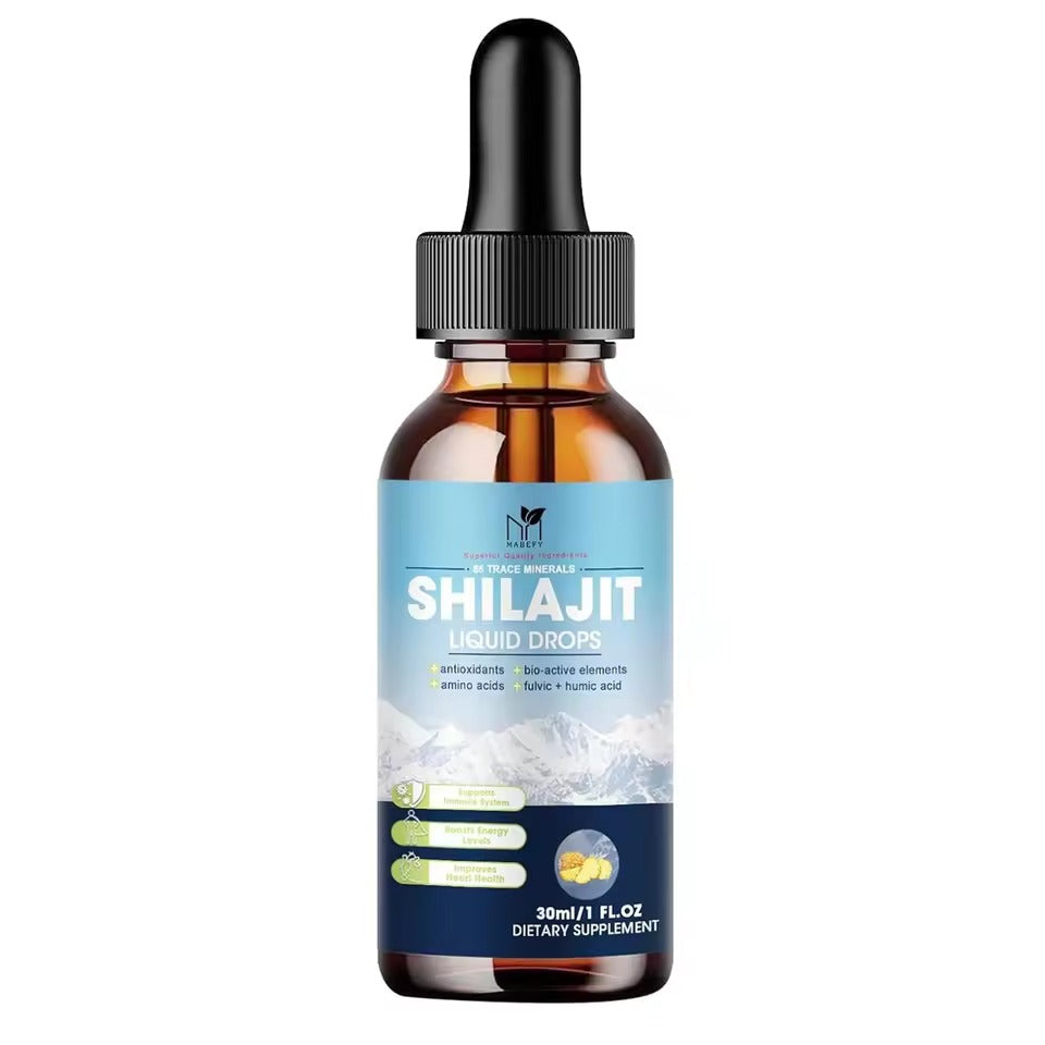 30ml Organic Shilajit Drops – 85+ Trace Minerals for Brain, Memory & Skin Health
