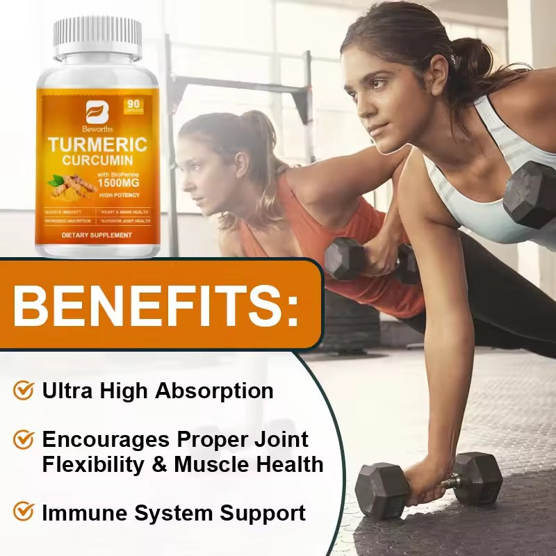 BEWORTHS Pepper Extract & Turmeric Supplement – Advanced Joint & Muscle Support