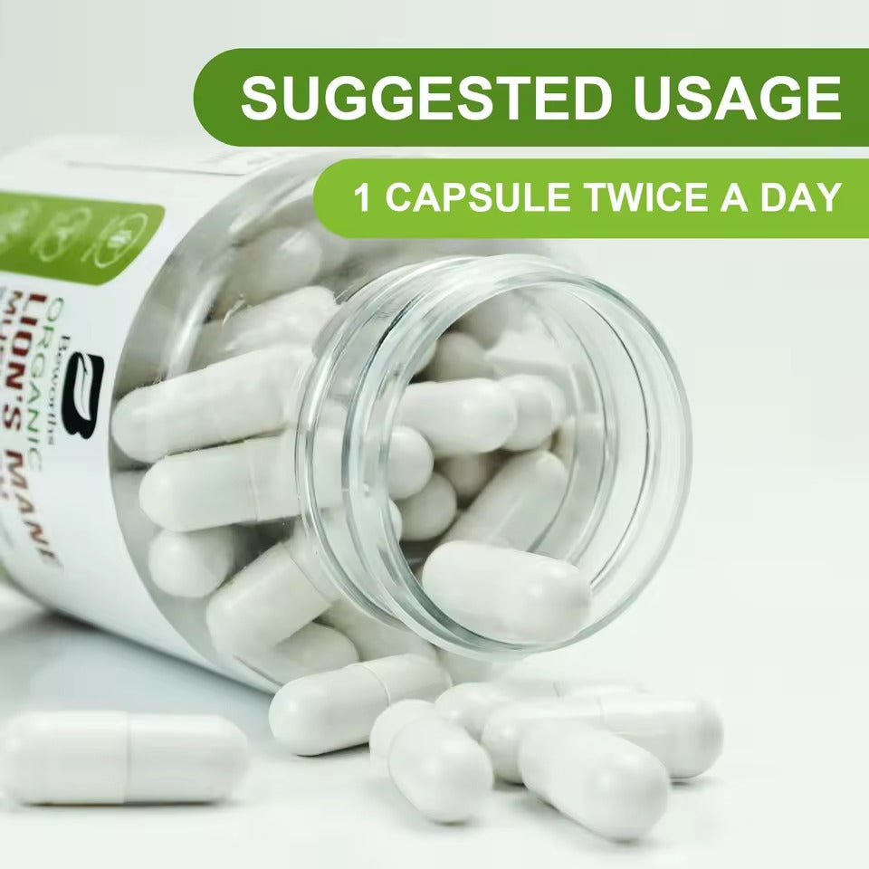 BEWORTHS Lion’s Mane Mushroom Capsules – Brain & Immune Health Support