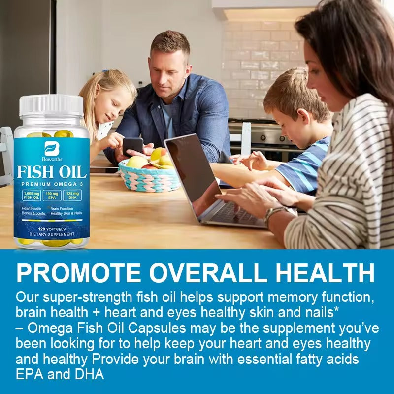 BEWORTHS Omega-3 Fish Oil – High EPA & DHA for Heart, Brain & Immune Support