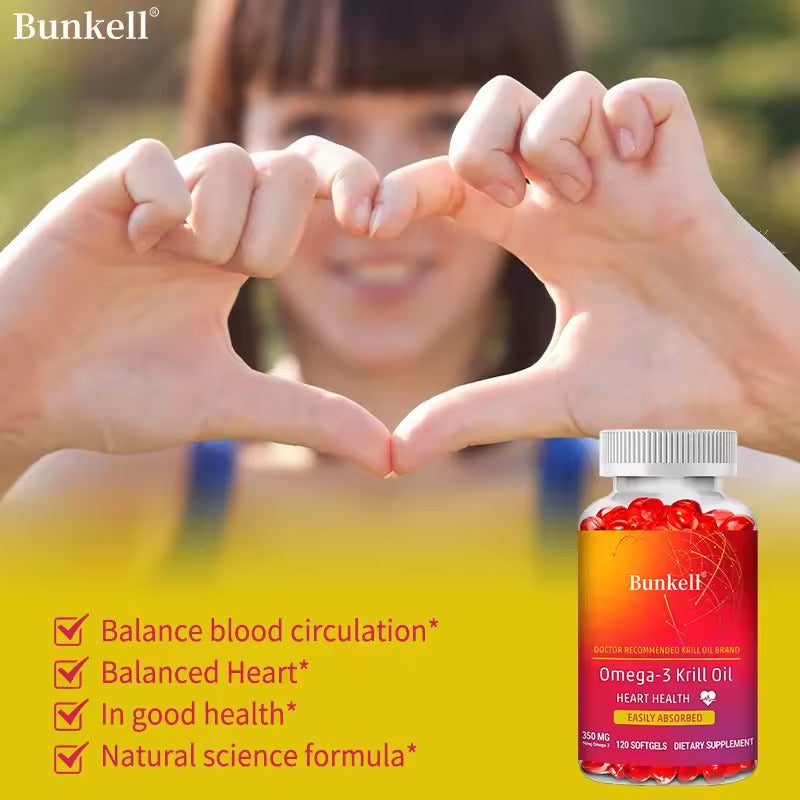 Antarctic Krill Oil 350mg – Premium Omega-3 for Heart Health & Antioxidant Support