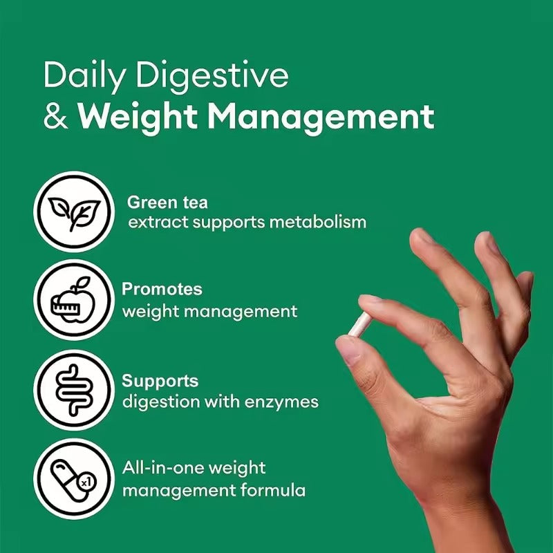 6 Probiotics & Prebiotics with Cayenne Pepper & Green Tea Extract – Weight Management & Gut Health Support