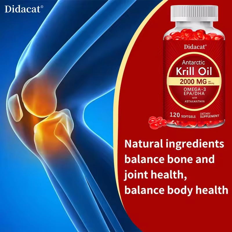 Antarctic Krill Oil 2000mg – Premium Omega-3 for Heart, Brain & Bone Health