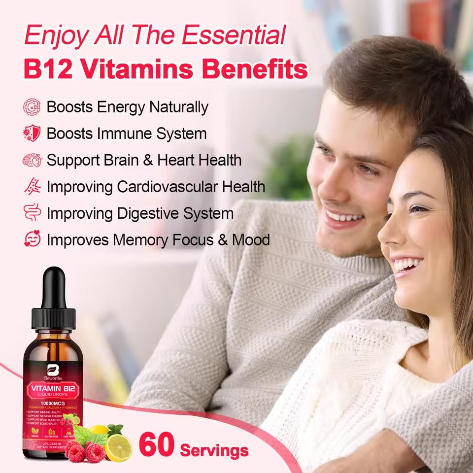 BEWORTHS Vitamin B12 Drops – Energy, Immune & Cardiovascular Support