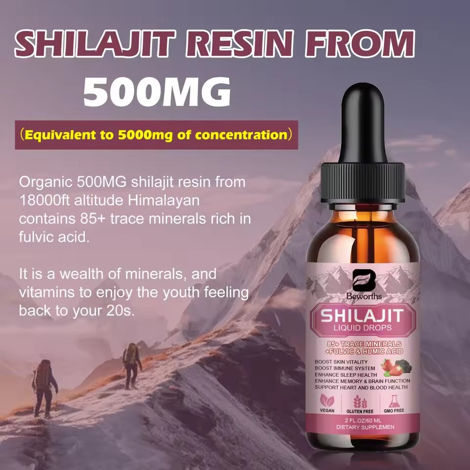 BEWORTHS Himalaya Original Pure Shilajit Drops – Natural Energy & Wellness Boost