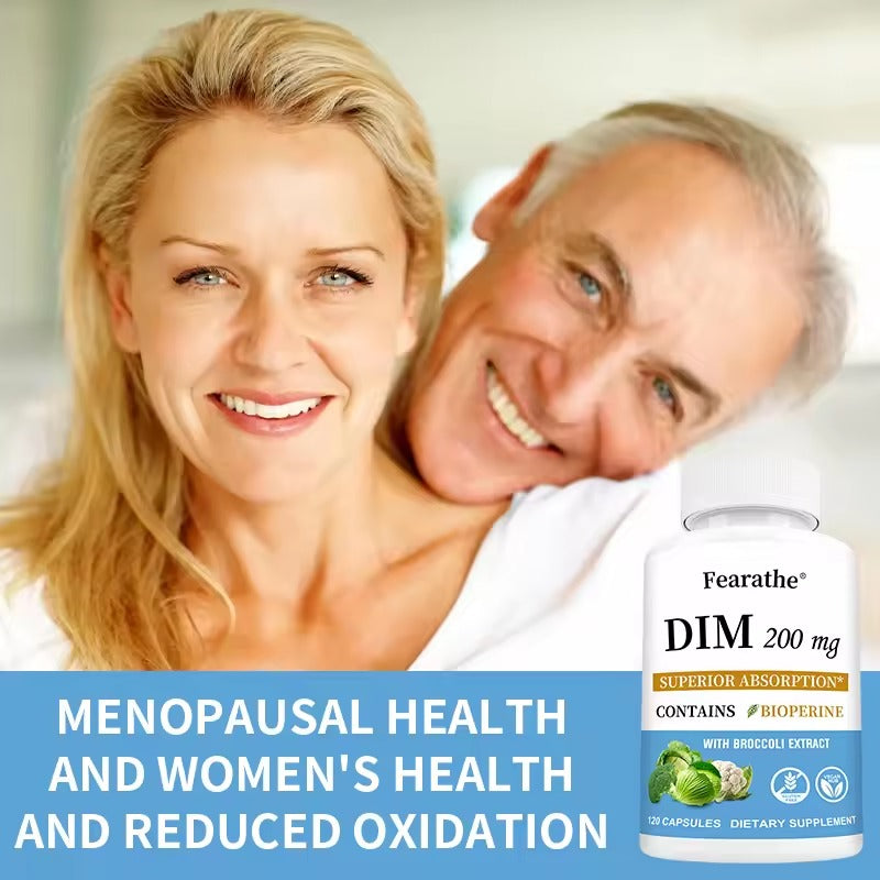 DIM Supplement 200mg – Endocrine Balance & Menopause Relief with Black Pepper