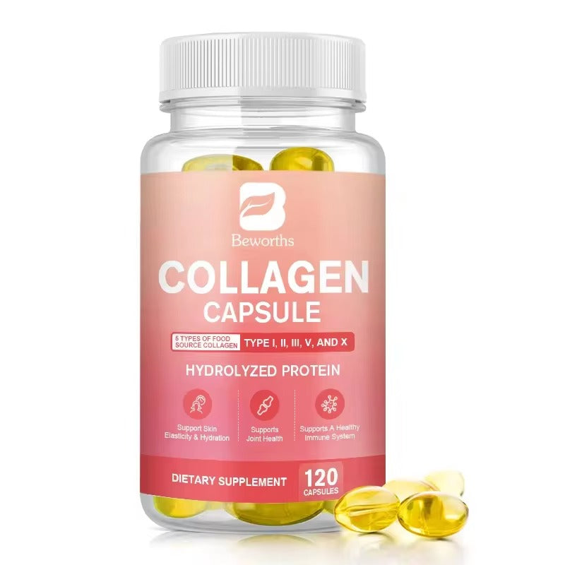 BEWORTHS Collagen Capsules – Multi-Type Collagen for Skin, Joints & Immune Support