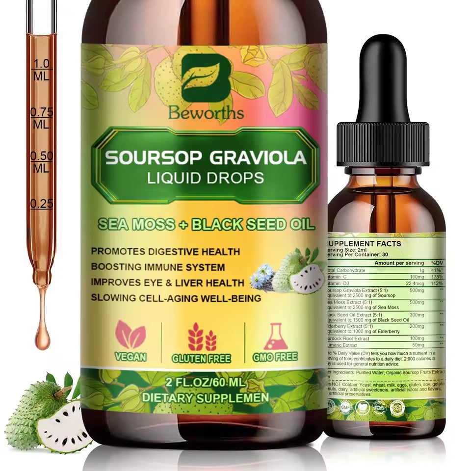 BEWORTHS Soursop Graviola Extract Drops – Immunity, Kidney Health & Detox Support