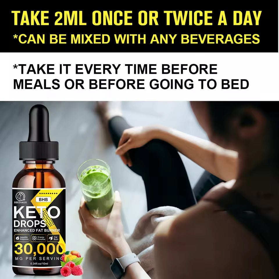 BBEEAAUU BHB Ketogenic Drops – Support Ketosis, Fat Burning & Weight Management