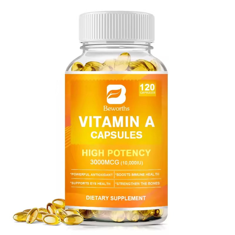 BEWORTHS Vitamin A Capsules – Antioxidant, Skin, Eye & Bone Health Support