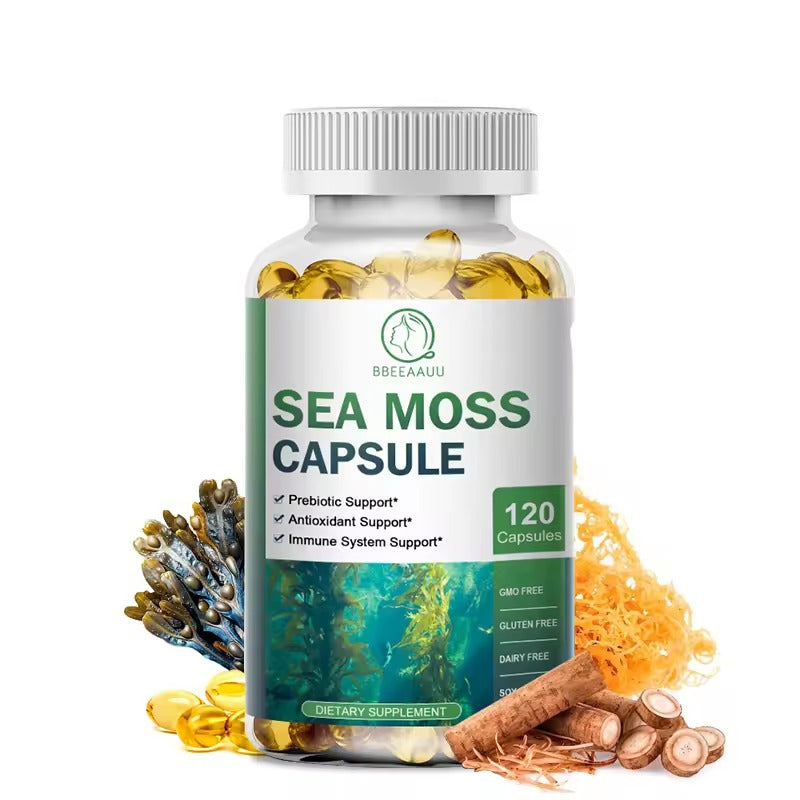 BBEEAAUU Sea Moss Capsules – Immune, Thyroid & Skin Health Support